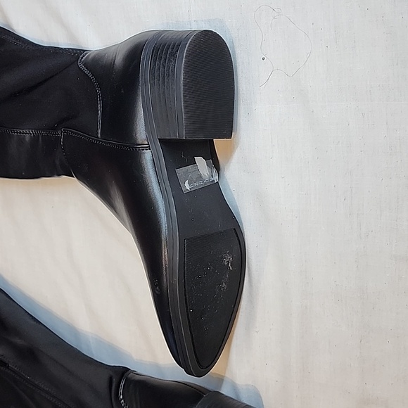 Fresh connection over the knee vegan leather black size 7.5 - Picture 5 of 7